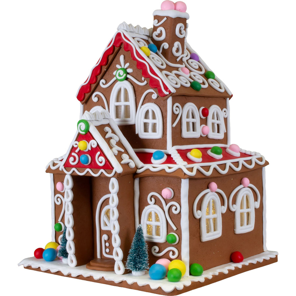 LED Lebkuchenhaus 34cm, Polyclay