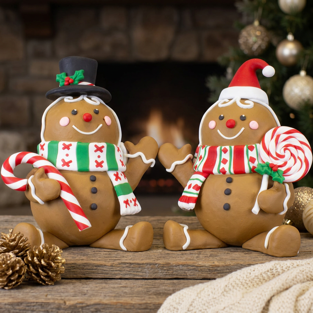 Gingerbread figure 14cm, 2 designs(4)