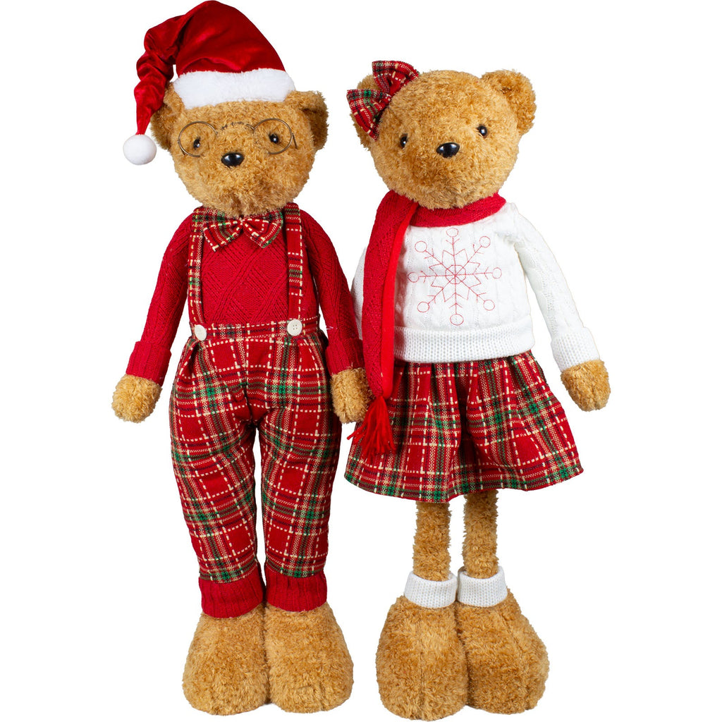 Weihnachtsbär Telesk. 48-69cm, 2 Designs