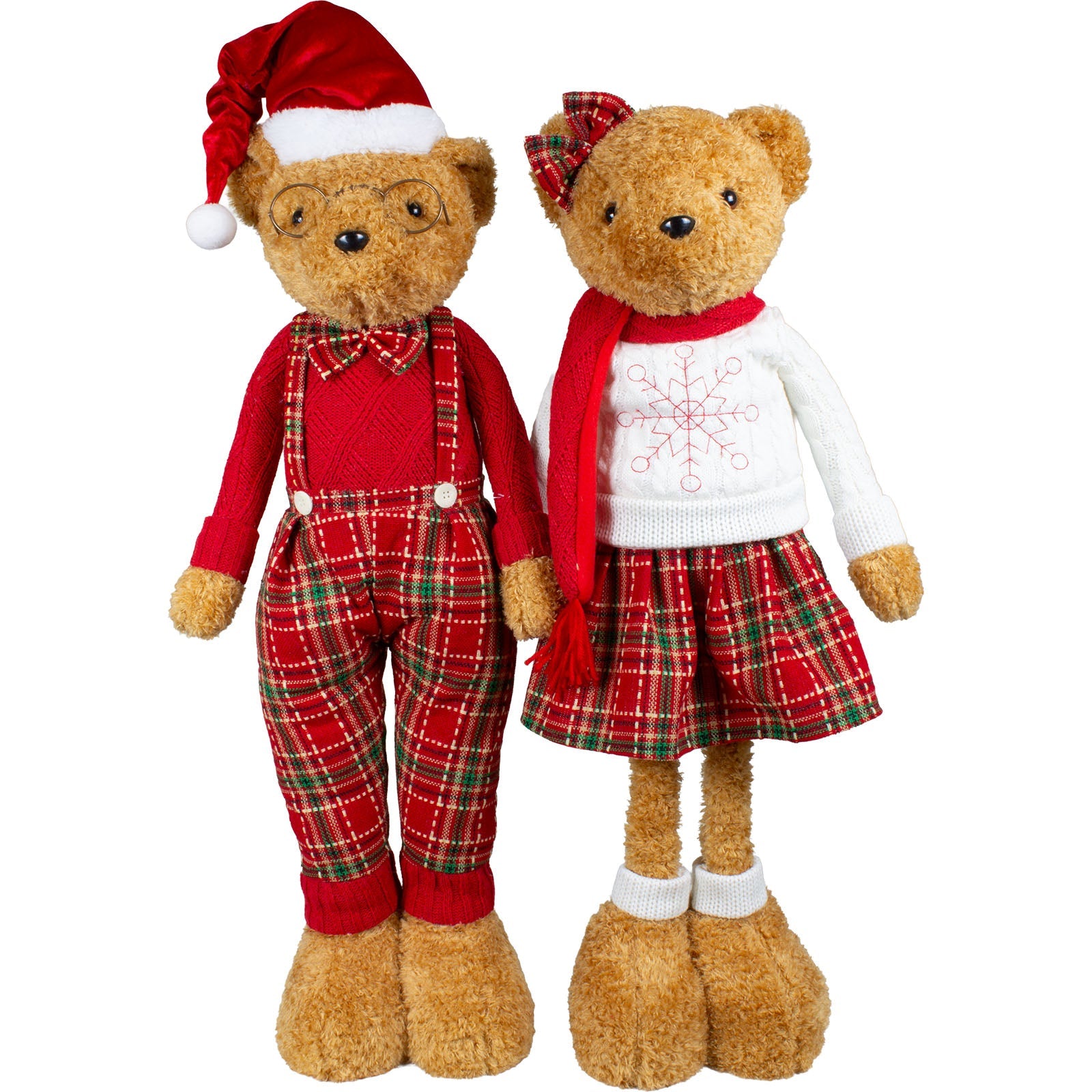 Weihnachtsbär Telesk. 48-69cm, 2 Designs