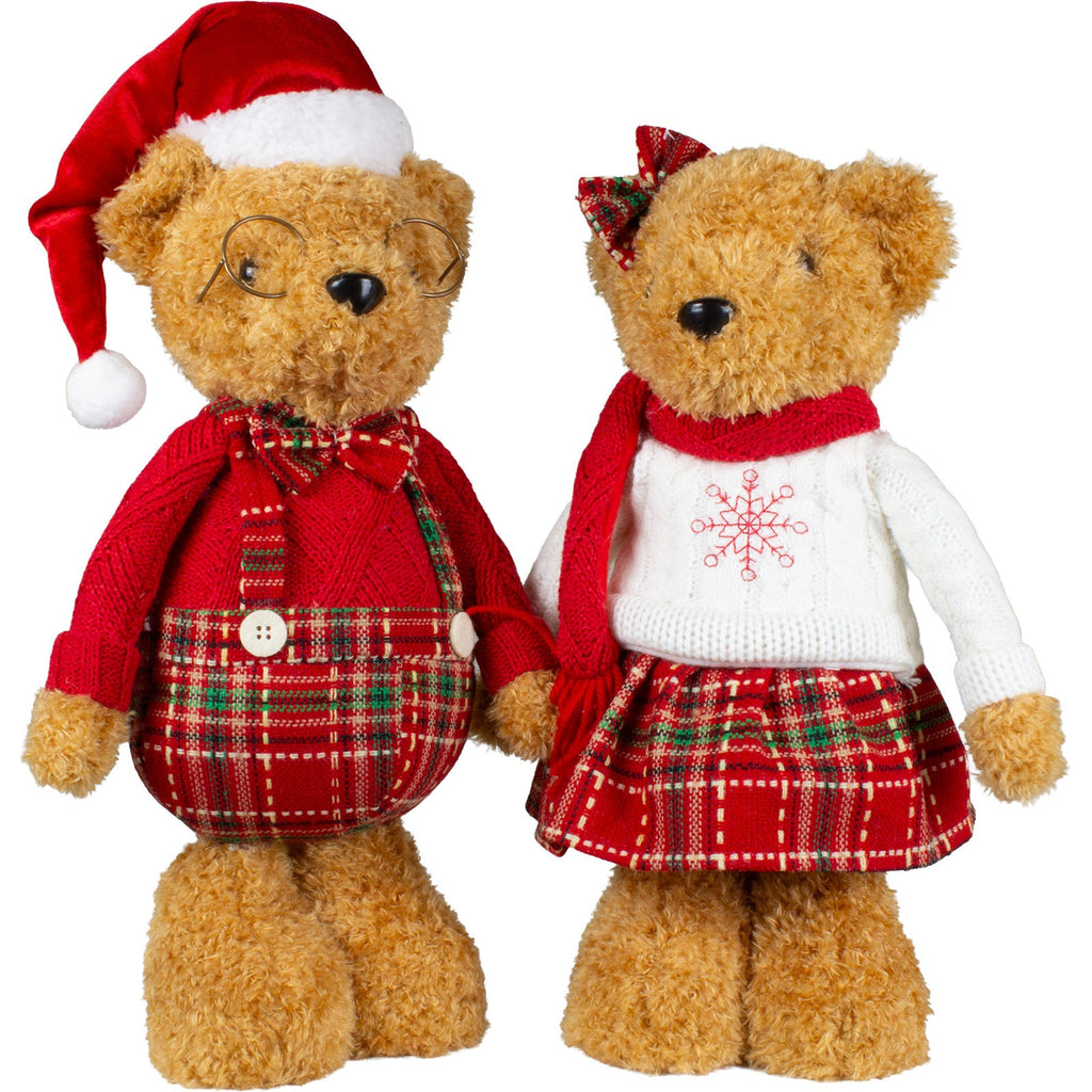 Weihnachtsbär stehender 36cm, 2 Designs