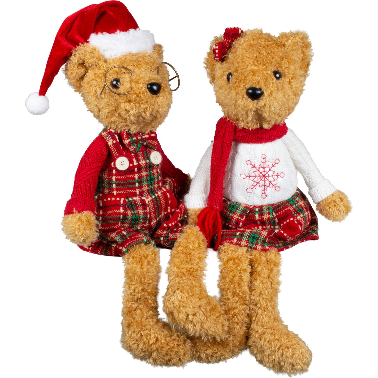 Weihnachtsbär Kantenh. 41cm, 2 Designs