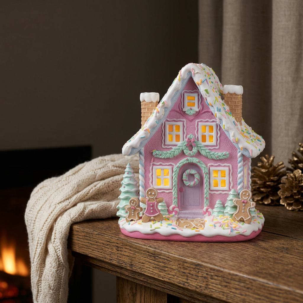 Lebkuchenhaus 23cm, Polyresin(1)