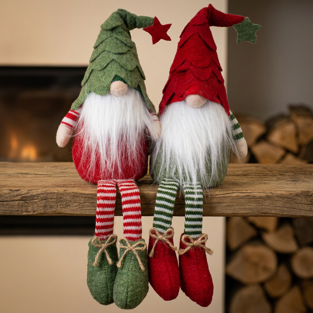 Christmas Elf 30 cm Ledge Sitter 2 Designs, 2 Pieces | Christmas Decoration