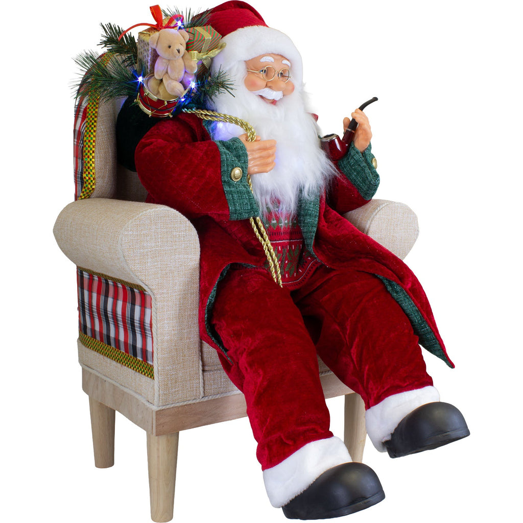 Weihnachtsmann 80cm im Sessel