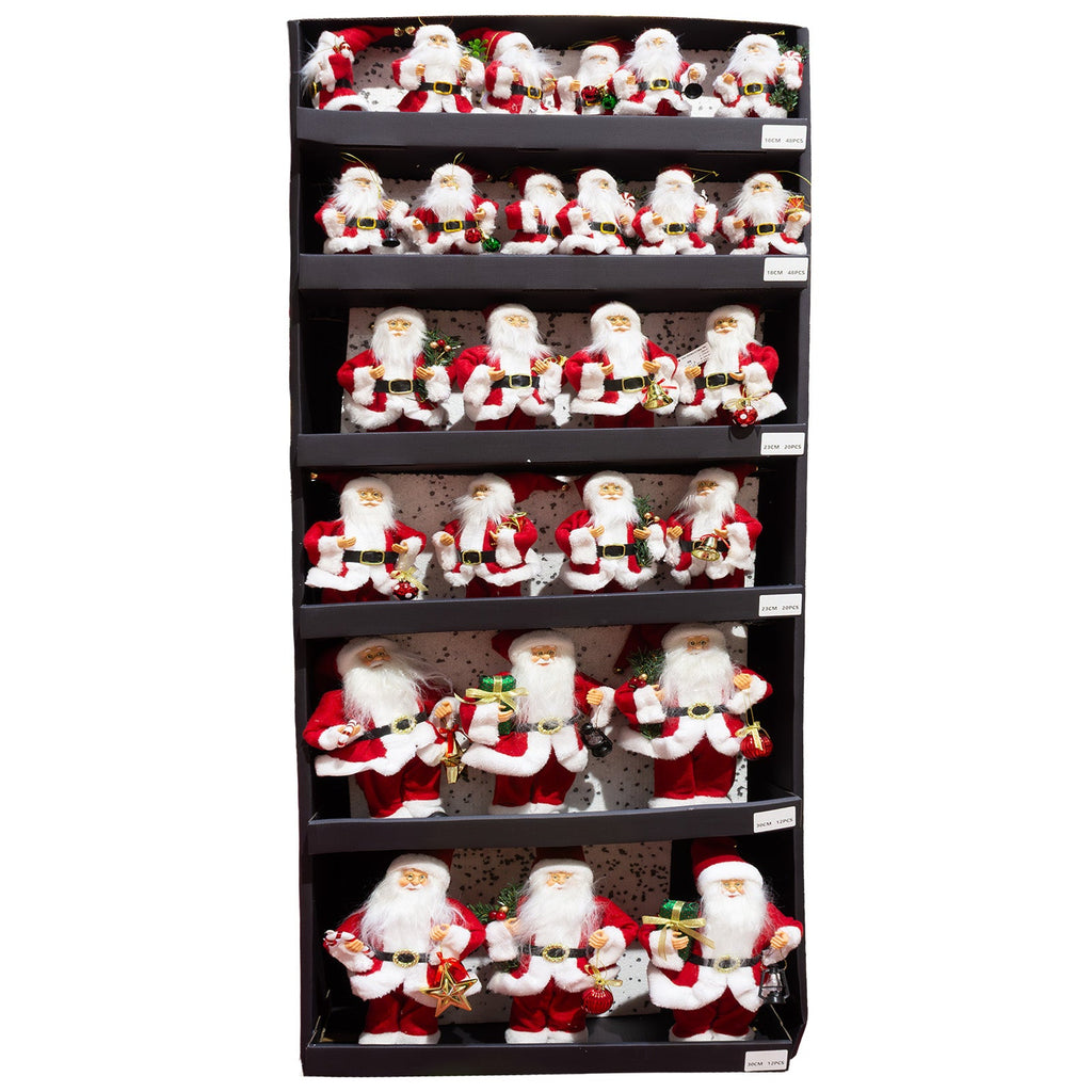 Weihnachtsmann 18/23/30cm im Display 160tlg