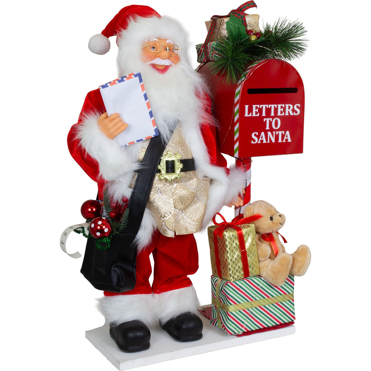 Weihnachtsmann 60cm Briefkasten mit Animation