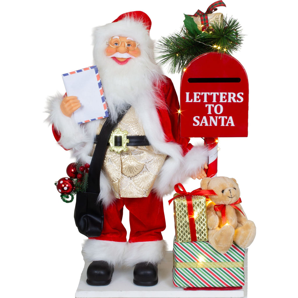 Weihnachtsmann 60cm Briefkasten mit Animation
