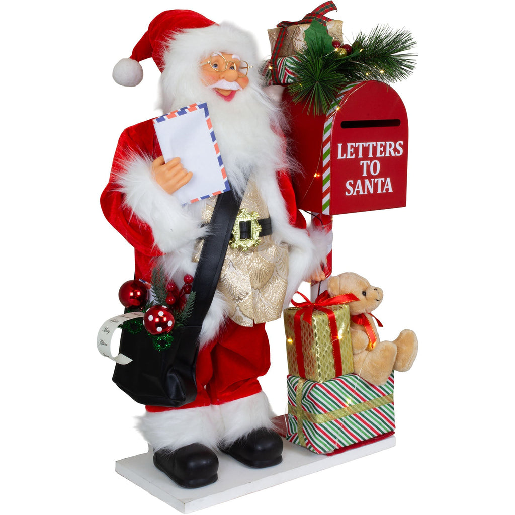 Weihnachtsmann 60cm Briefkasten mit Animation