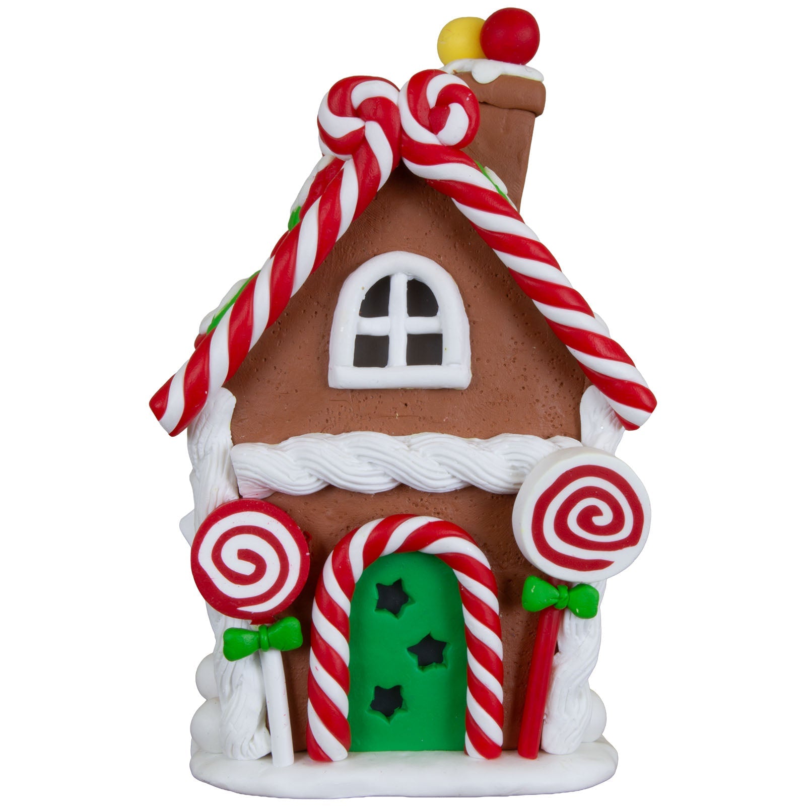 LED Lebkuchenhaus 14cm, Polyclay(6)