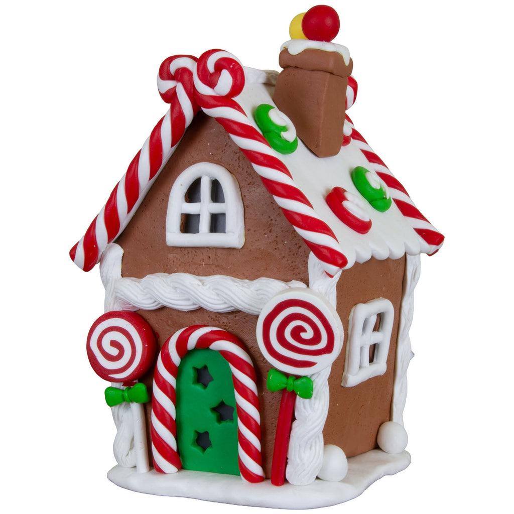 LED Lebkuchenhaus 14cm, Polyclay(6)