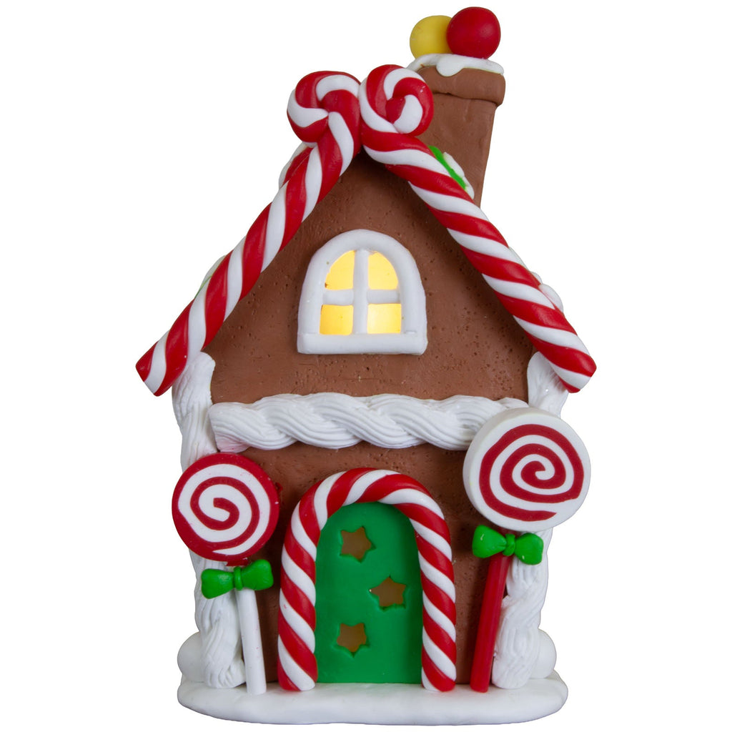 LED Lebkuchenhaus 14cm, Polyclay(6)