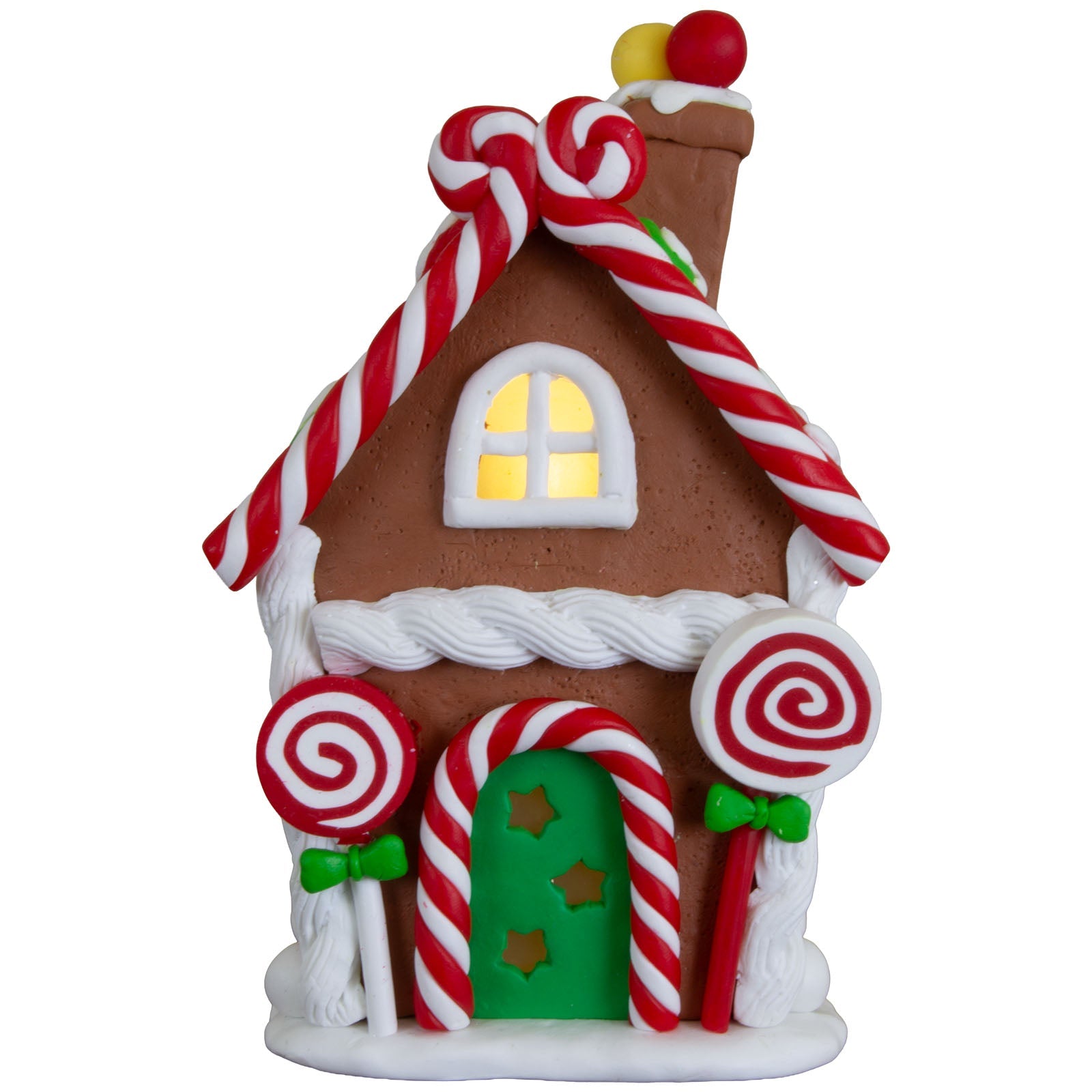 LED Lebkuchenhaus 14cm, Polyclay(6)