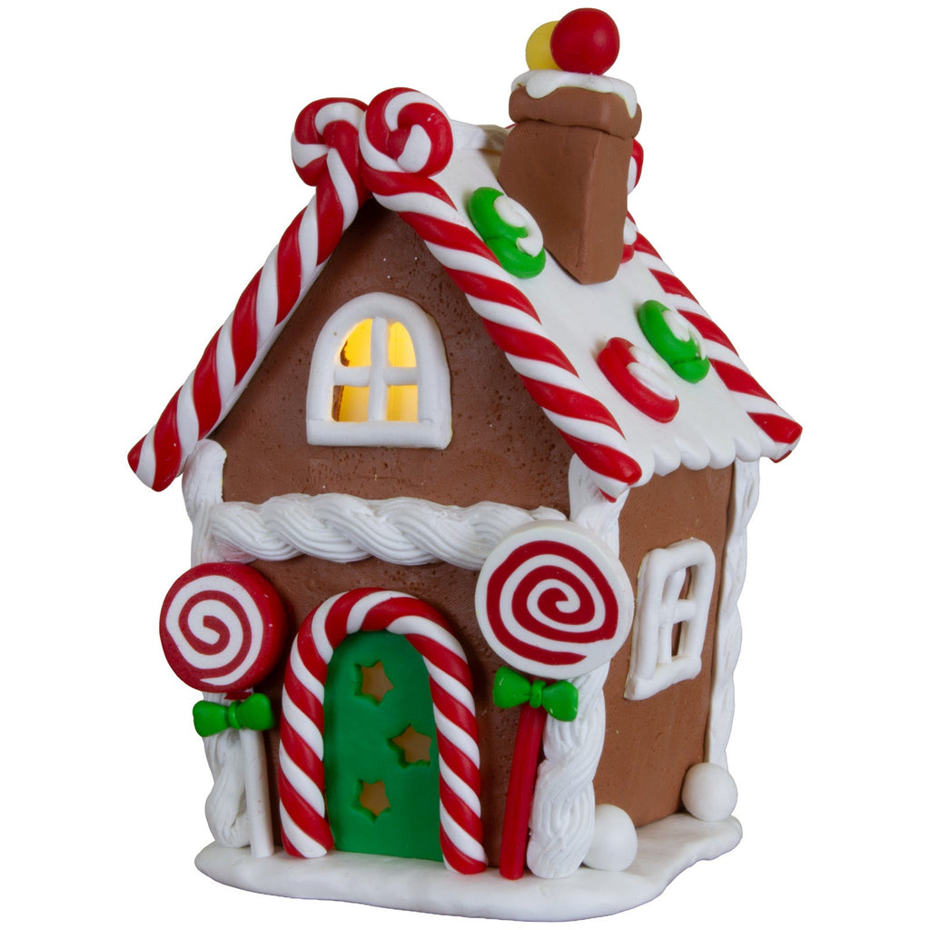 LED Lebkuchenhaus 14cm, Polyclay(6)