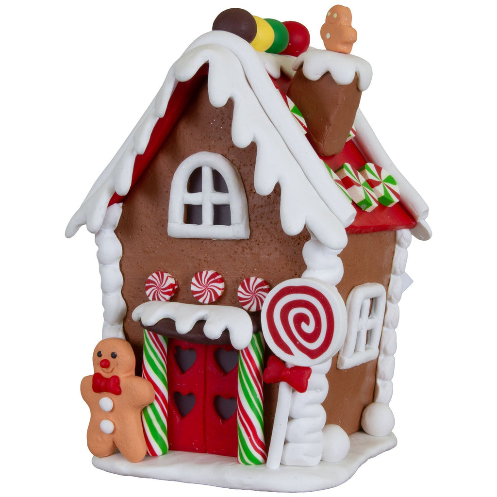 LED Lebkuchenhaus 14cm, Polyclay(6)