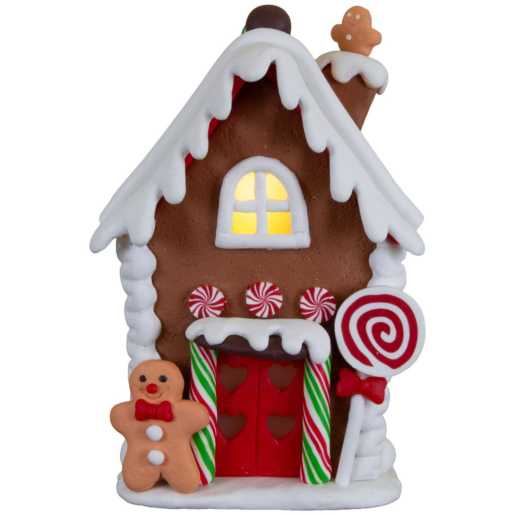 LED Lebkuchenhaus 14cm, Polyclay(6)
