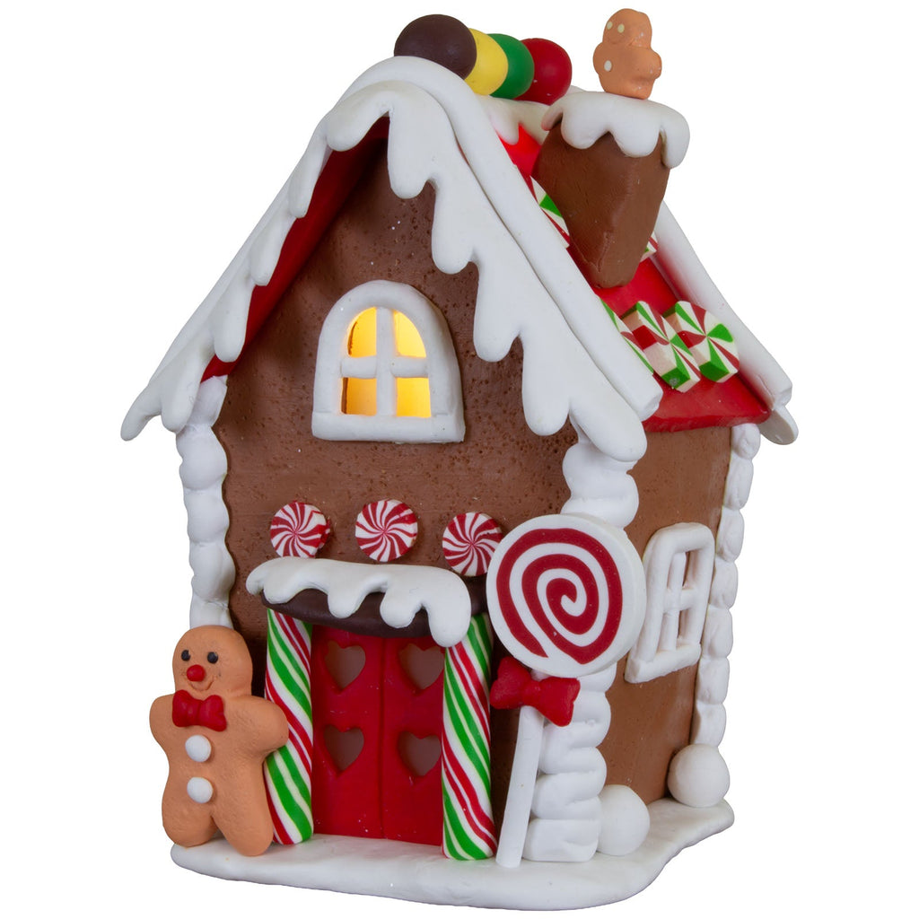 LED Lebkuchenhaus 14cm, Polyclay(6)