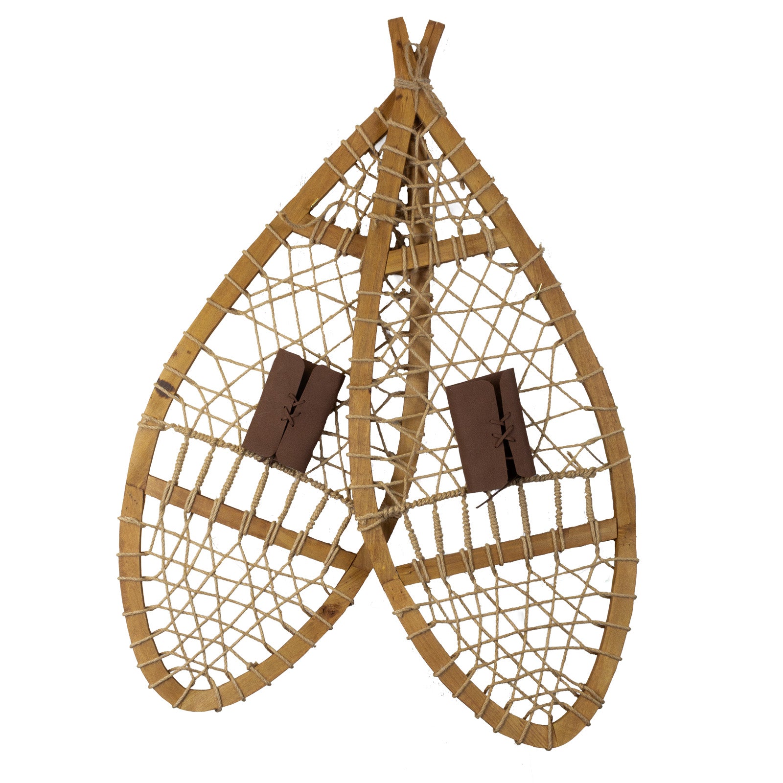 Deko-Schneeschuhe 106 cm – Rustikales Holz-Duo im Hüttenstil für Winter & Weihnachten
