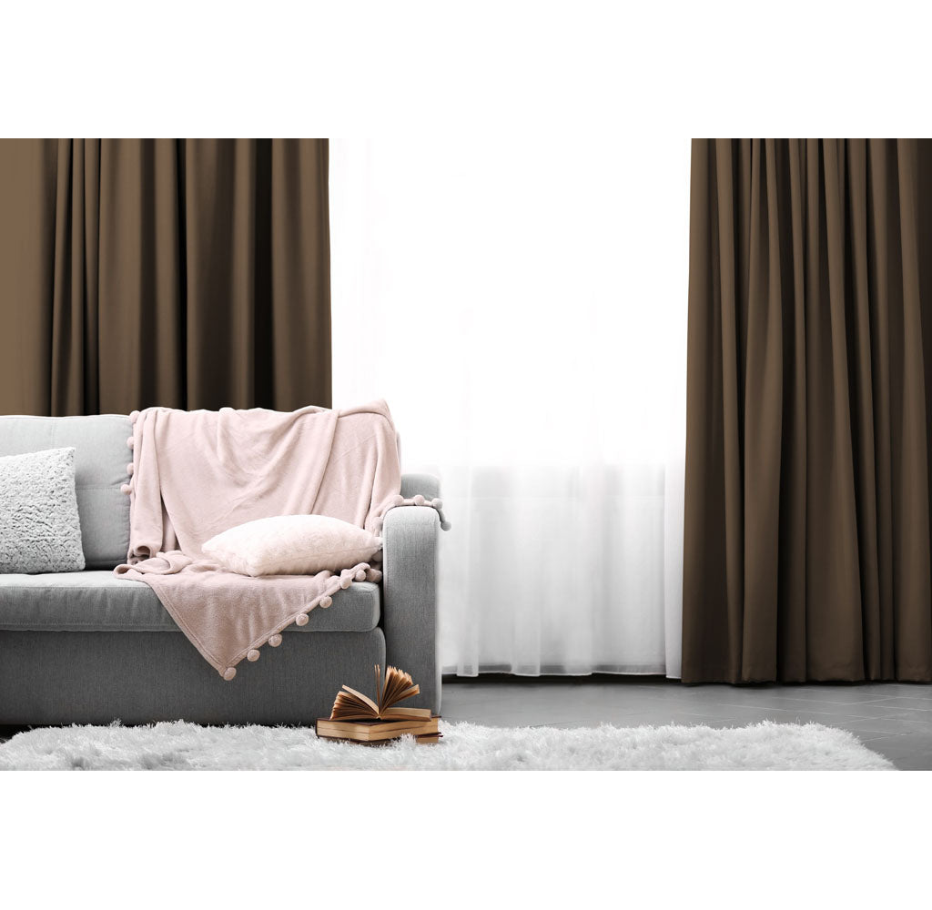 Doppelpack Verdunkelungsvorhang mit Haken, 150x250cm