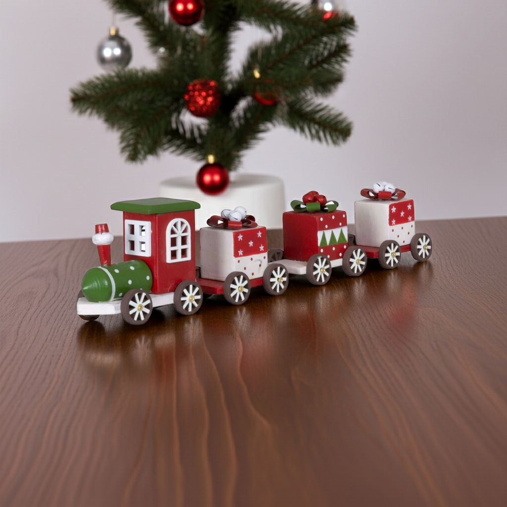 Holz Eisenbahn 30cm Weihnachtszug