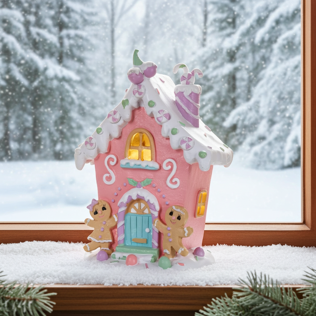 LED Lebkuchenhaus 20cm bunt