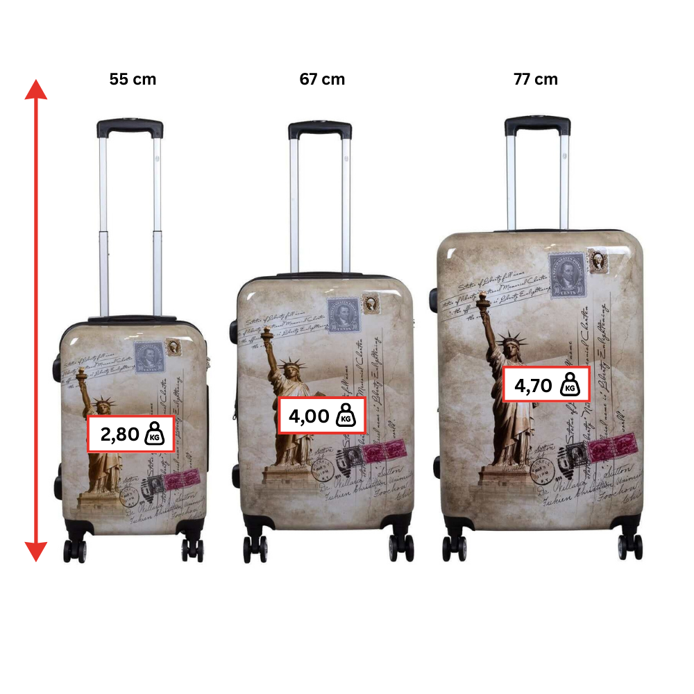 Motivkoffer New York Freiheitsstatue Handgepäck Citykoffer Reisekoffer