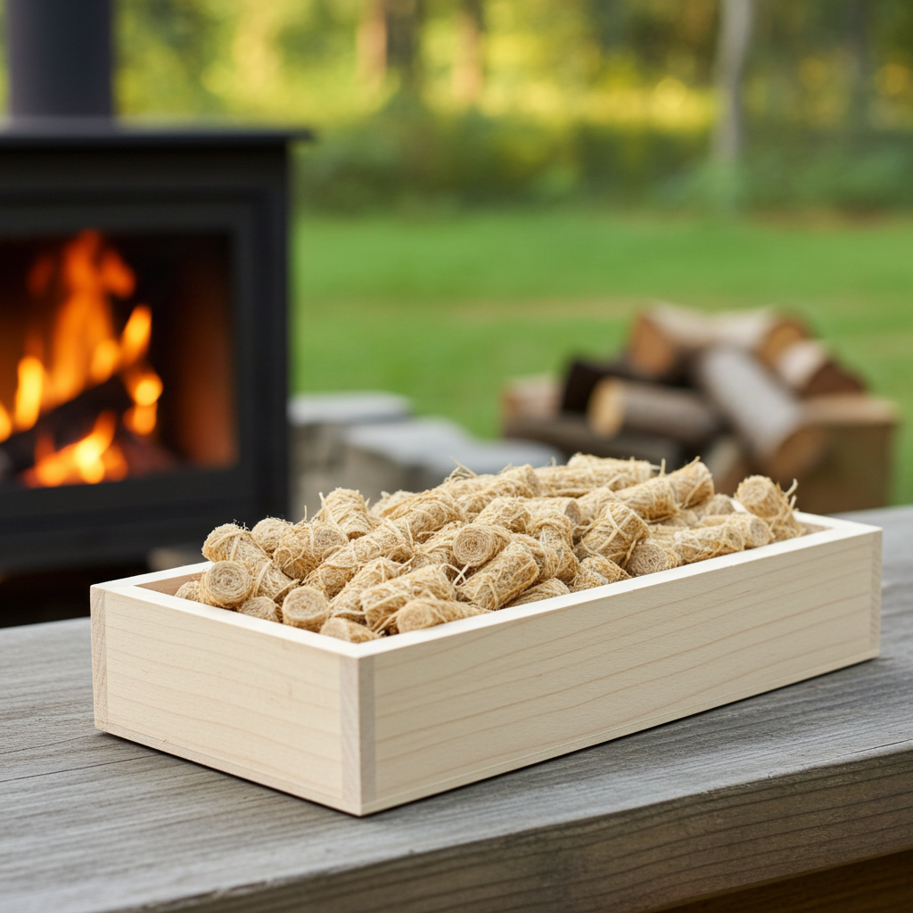 Öko-Anzündwolle 10kg ca.800 Stück deutsche Produktion Kaminanzünder Grillanzünder