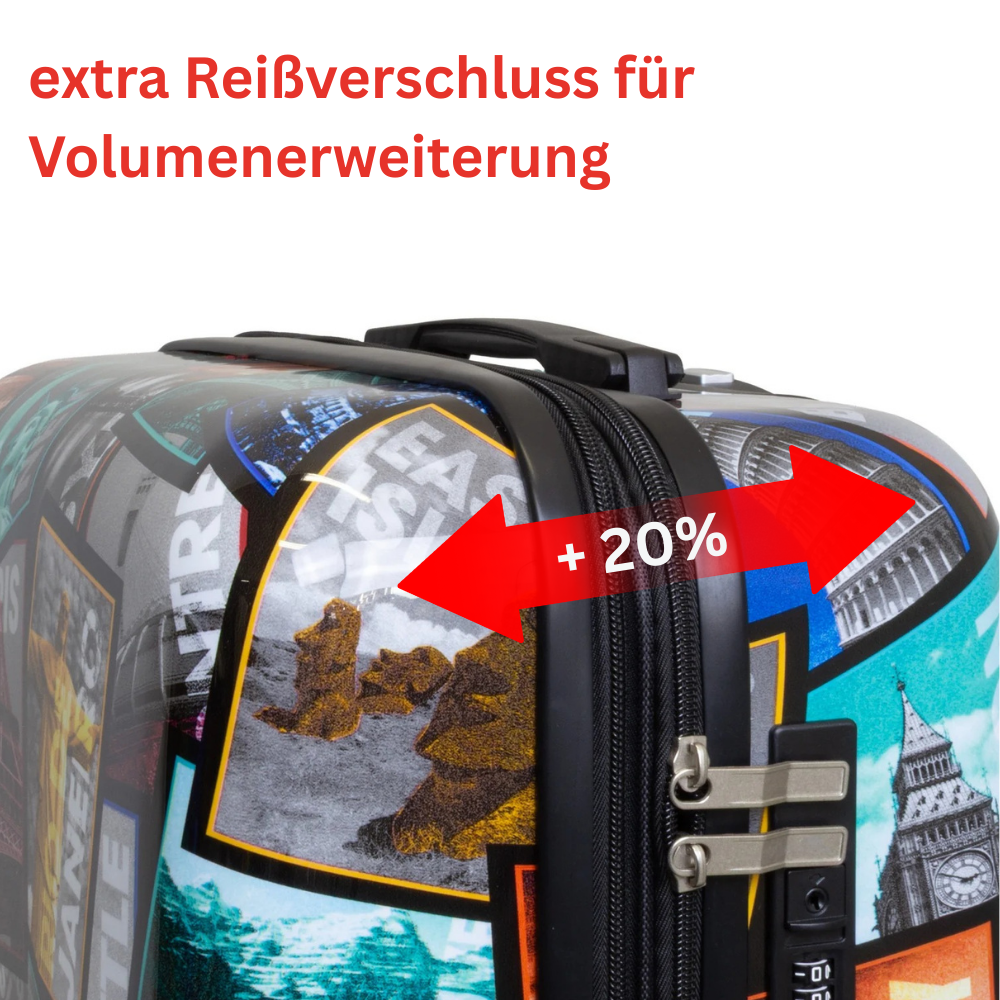 Polycarbonat Motivkoffer Citykoffer City - Größe M