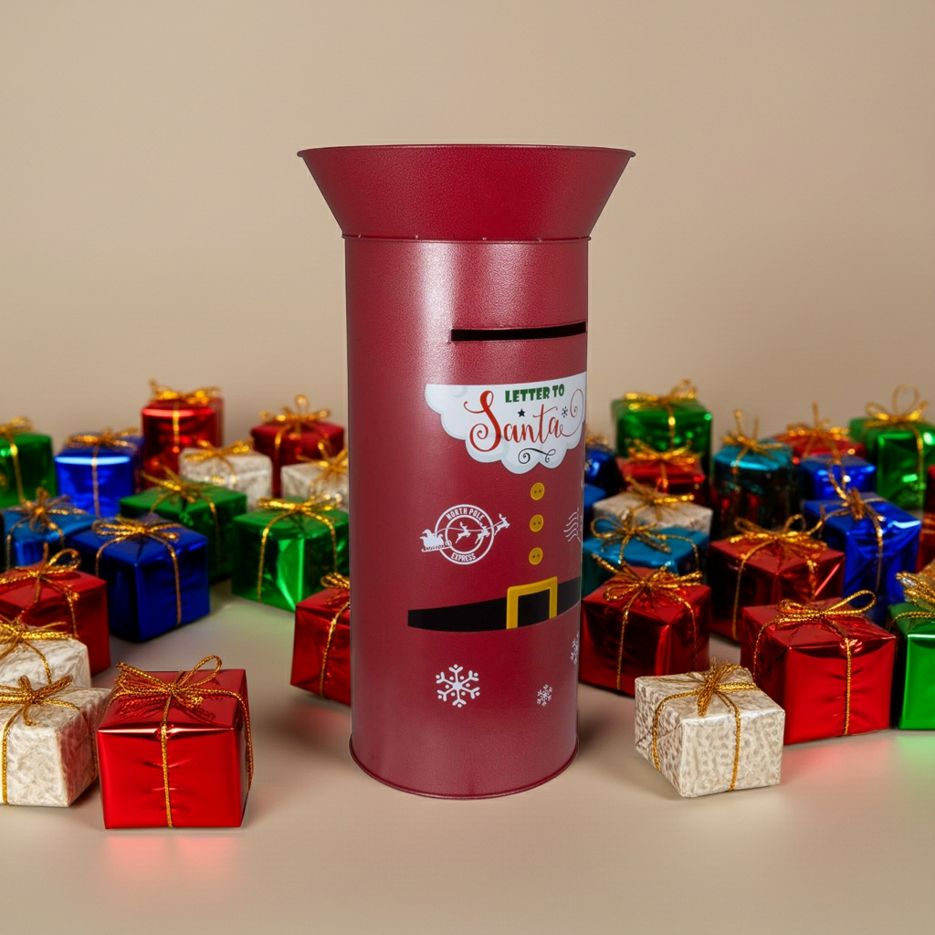Weihnachtlicher Deko Briefkasten 78cm aus Metall