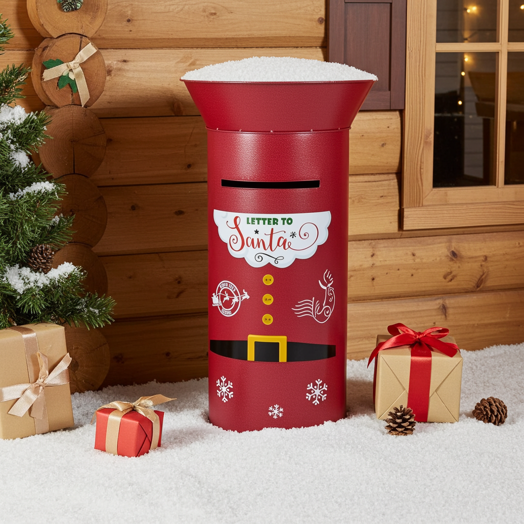 Weihnachtlicher Deko Briefkasten 78cm aus Metall