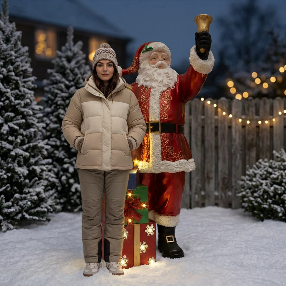 Outdoor Santa with LED Light Santa Claus Size approx. 150cm XL