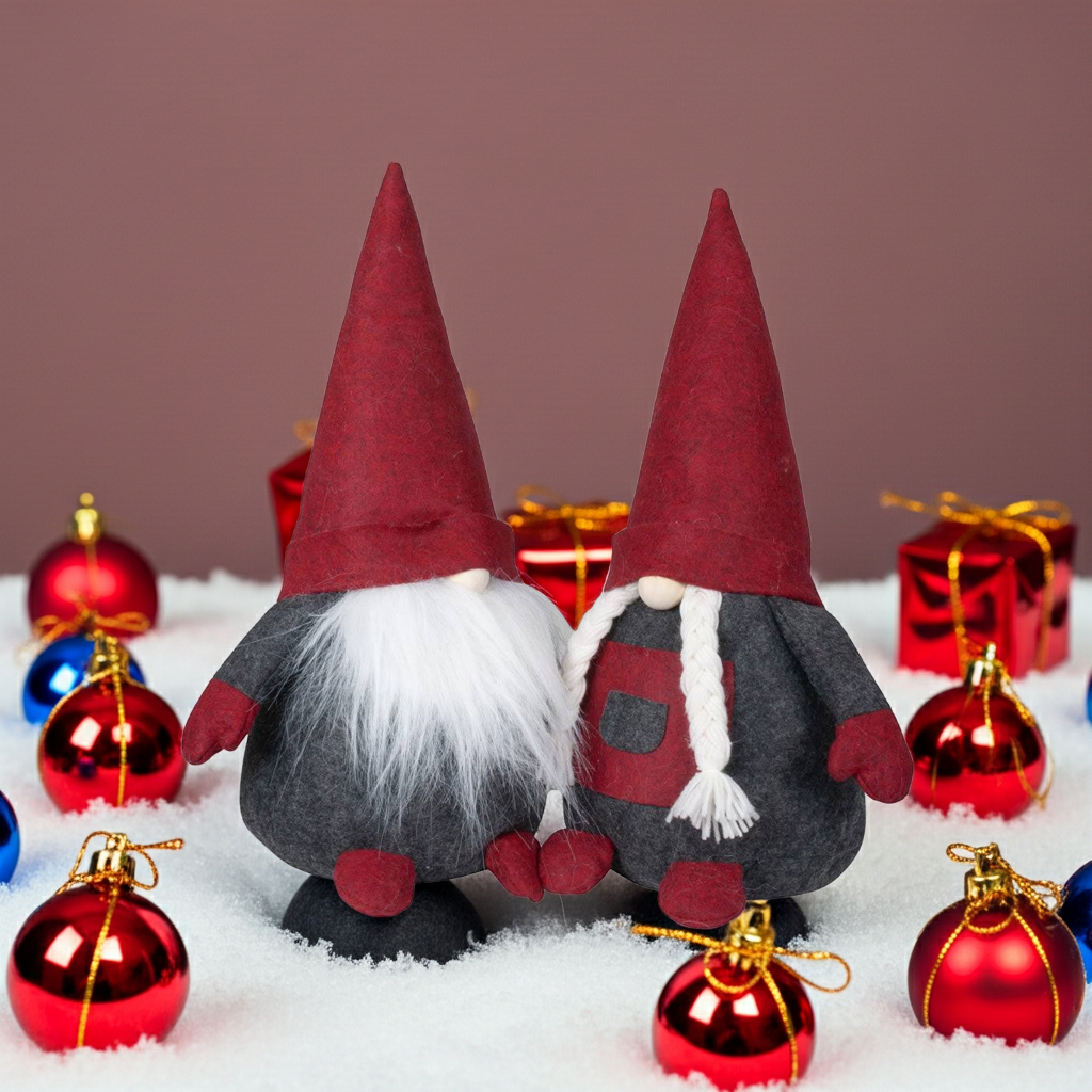 Wichtel 18-30cm sitzend, Pärchen, 2 Stück