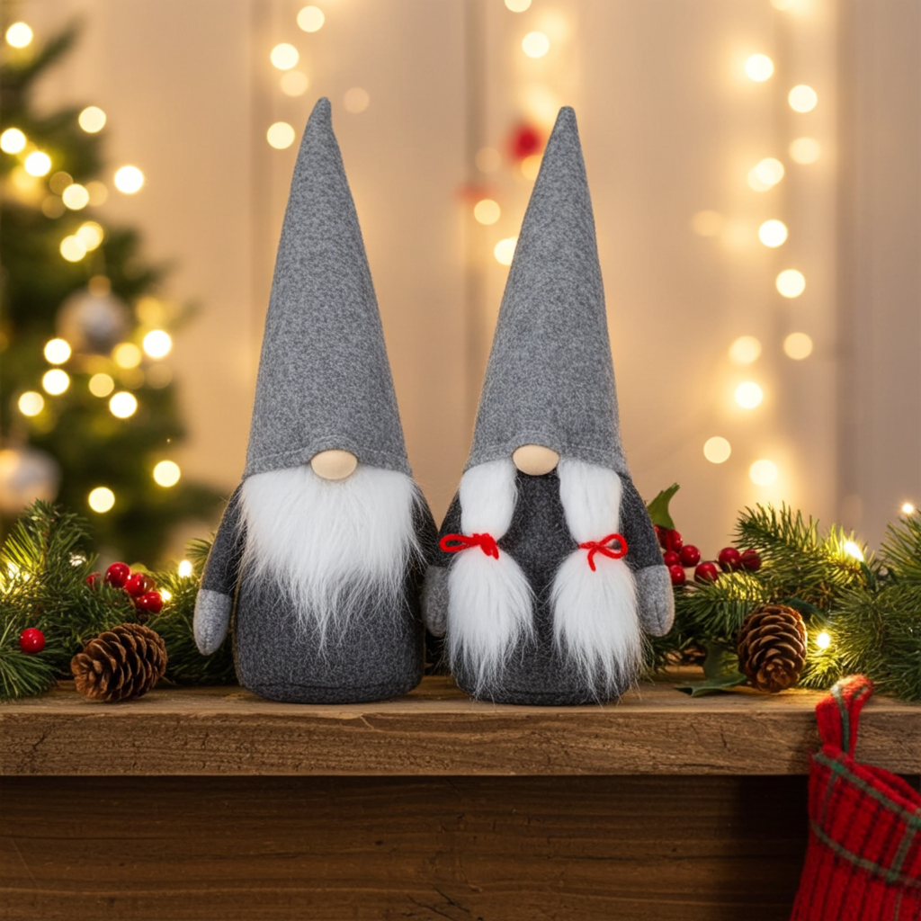 Wichtel 20cm (28cm) sitzend, Pärchen, 2 Stück