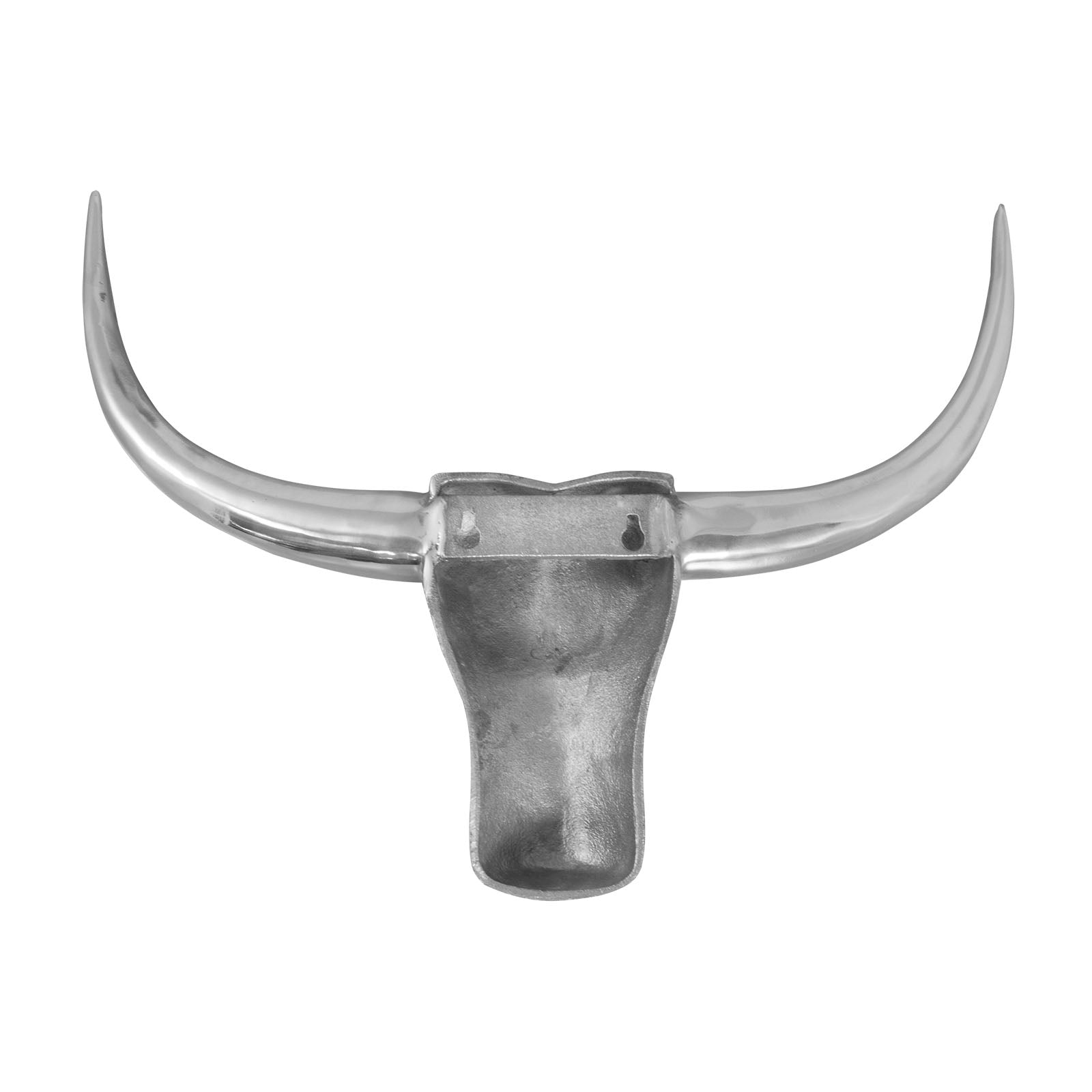 Stier Deko-Geweih aus poliertem Aluminium 52x40cm Trophäe Wanddeko